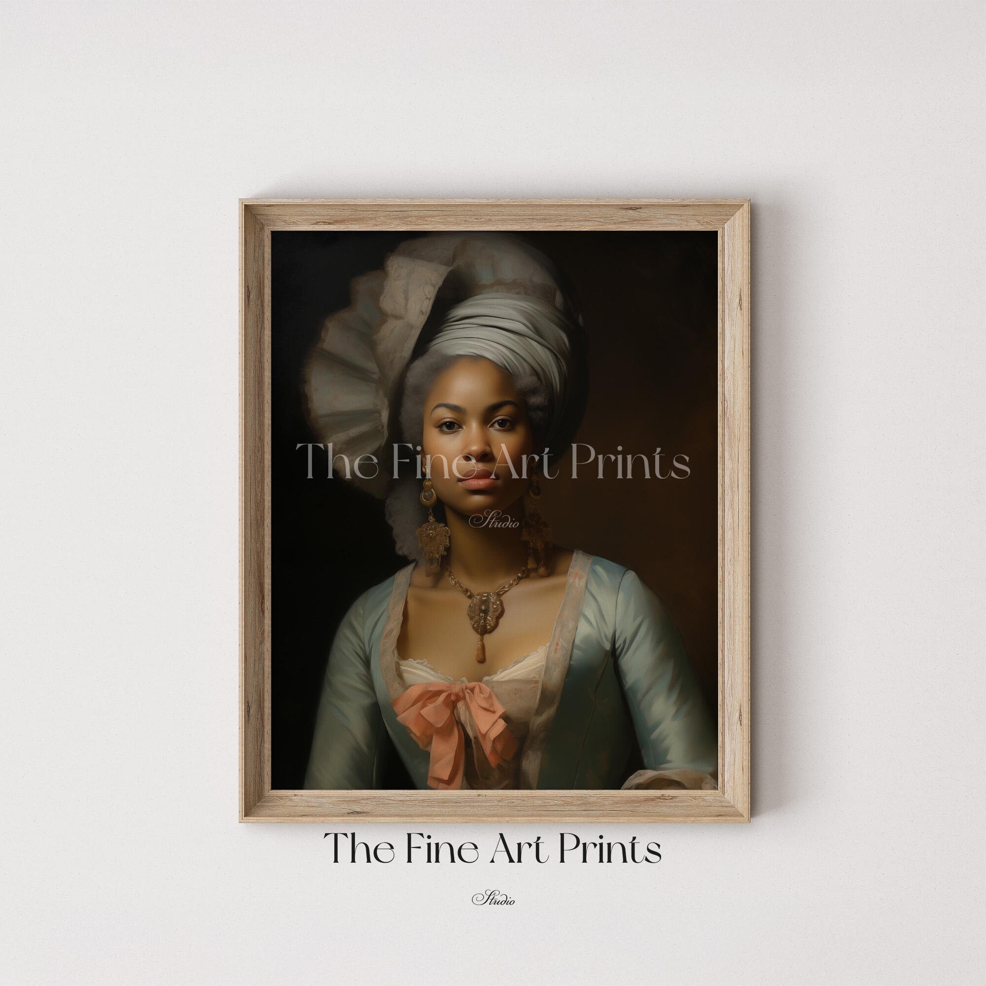 Vintage Black Woman Portrait: Elegant African American Art (Digital Download)