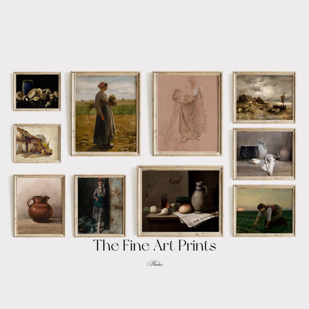 French Country Gallery Wall Art Set: Vintage Farmhouse Prints (digital ...
