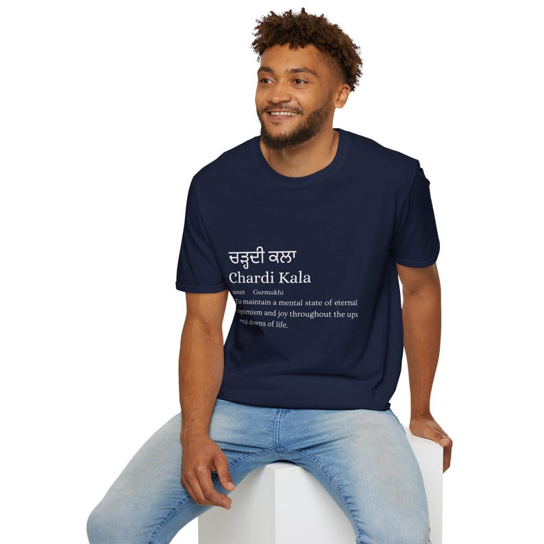 Chardi Kala Meaning Punjabi Tee | Sikh Values, Ethnic Punjabi Shirt image 9