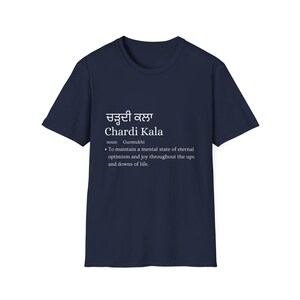 Chardi Kala Meaning Punjabi Tee | Sikh Values, Ethnic Punjabi Shirt image 3