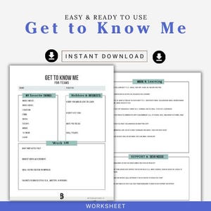 Team Building Activities, Get to Know You Printable, Employee Favorites, Team Building Games for Work Games, Team Building Activity Games