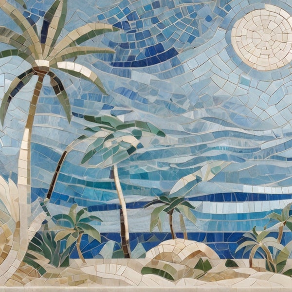 mosaic inspired by leisurely escapes to exotic destination