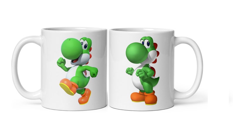 Mug Blanc Brillant Yoshi 2 faces image 3