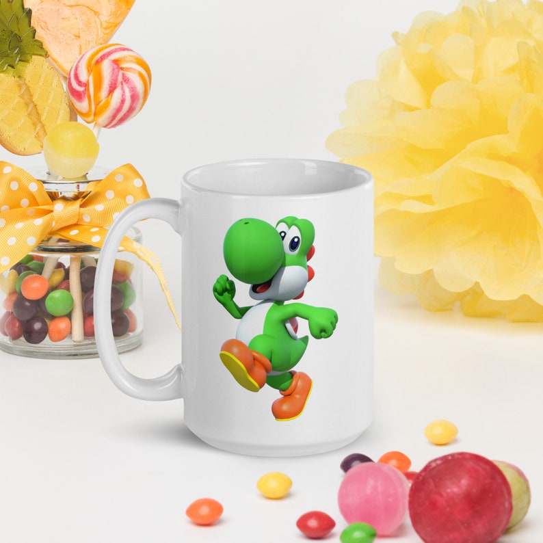 Mug Blanc Brillant Yoshi 2 faces image 7