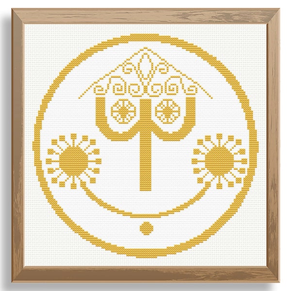 Clock Face cross stitch pattern, It's a Small World