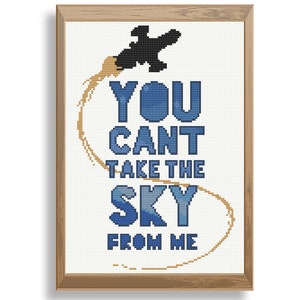 You Can't Take the Sky from Me cross stitch pattern, Firefly cross stitch pattern