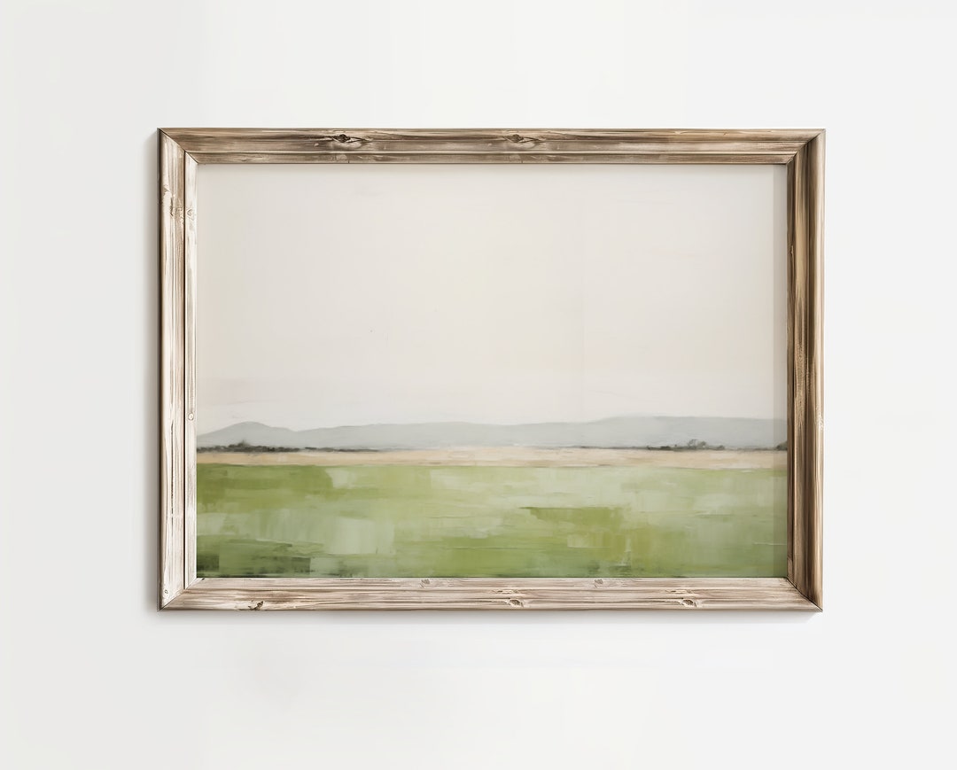 Sage Green Wall Art Abstract Oil Painting Green Minimalistic Wall Art ...