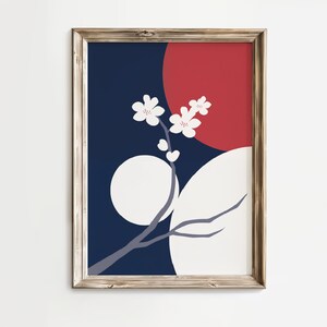 Printable Blue And White Japandi Wall Art Digital Japandi Painting Blue White Wall Art Wabi Sabi Minimalistic Art Japanese Poster Digital
