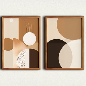 Japandi Wall Art Set of 2 Wabi Sabi Wall Art Minimalistic Japanese Poster Japandi Beige Art Poster Beige Wall Art Digital Download