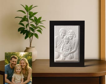 Personalized 3D relief print / Custom 3D relief portrait | Framed wall art – Gift idea & decoration