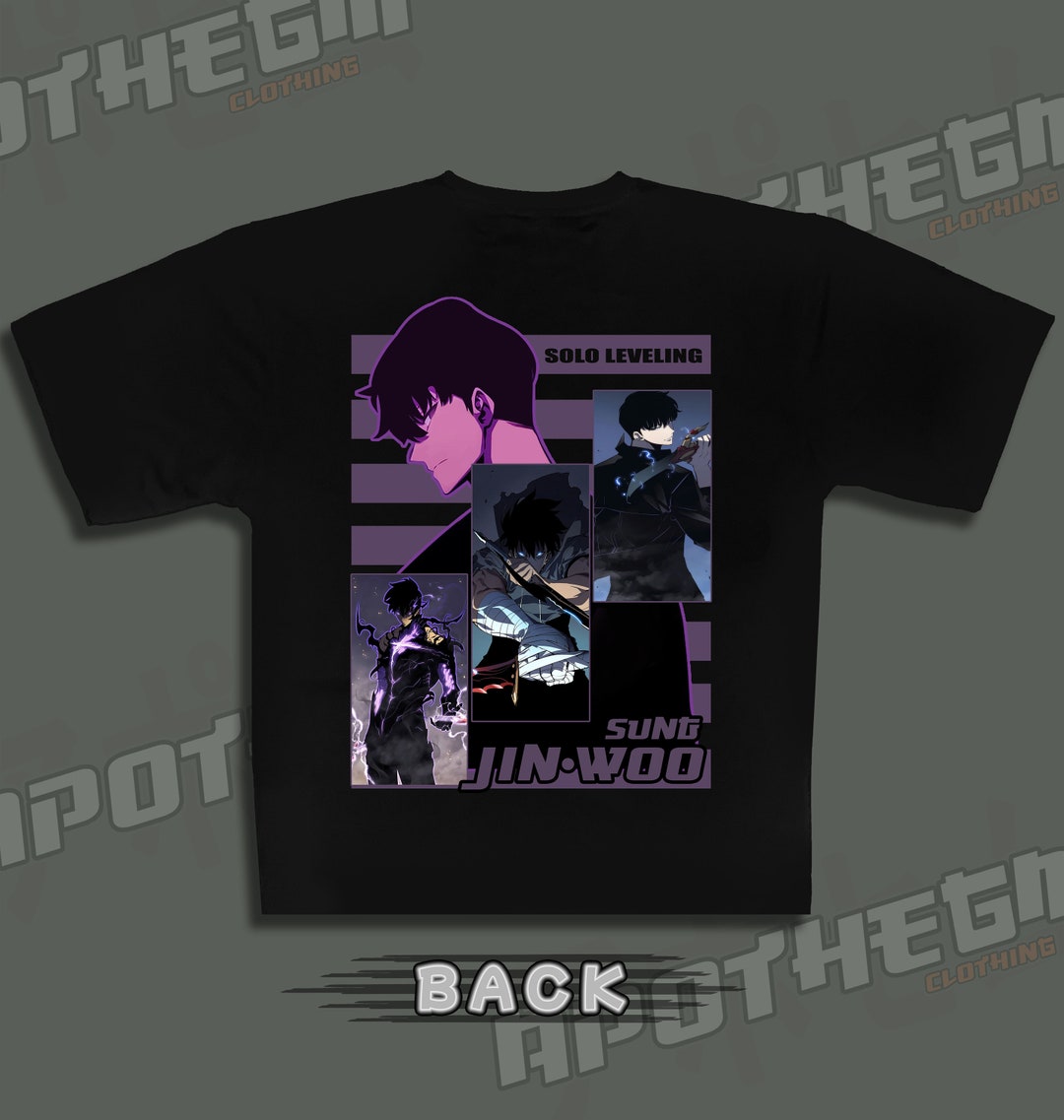 Solo Leveling Anime T-Shirt Herren - Baumwolle Streetwear Retro Design