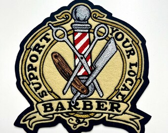 Support your local Barber Chainstitch embroidered patch