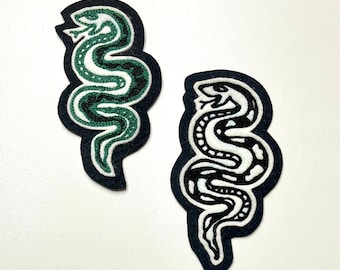 Chainstitch Embroidered Snake patch