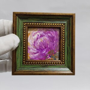Peony original oil painting framed,Small painting pink flowers,Unique peony wall art,Floral art Mother&#39;s Day gift for women