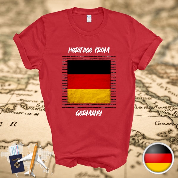 Heritage from Germany T-Shirt, Flag T-shirt, Germany pride shirt, Germany souvenir tee, Flag Tee, Germany culture tee, Germany lover tee