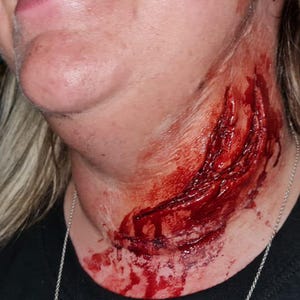 Silicone Prosthetic appliance Injury#1, SFX Makeup, Halloween