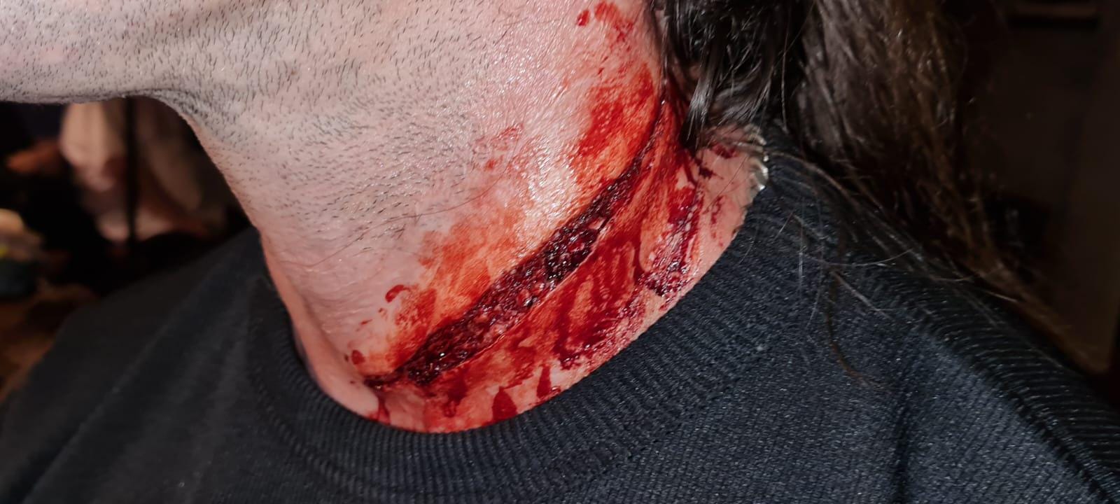 SFX Silicone Prosthetic - Deep slash #3, SFX makeup, Halloween
