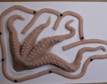 Silicone Tentacle Prosthetic | SFX Makeup | Halloween Makeup  | Underwater Cosplay