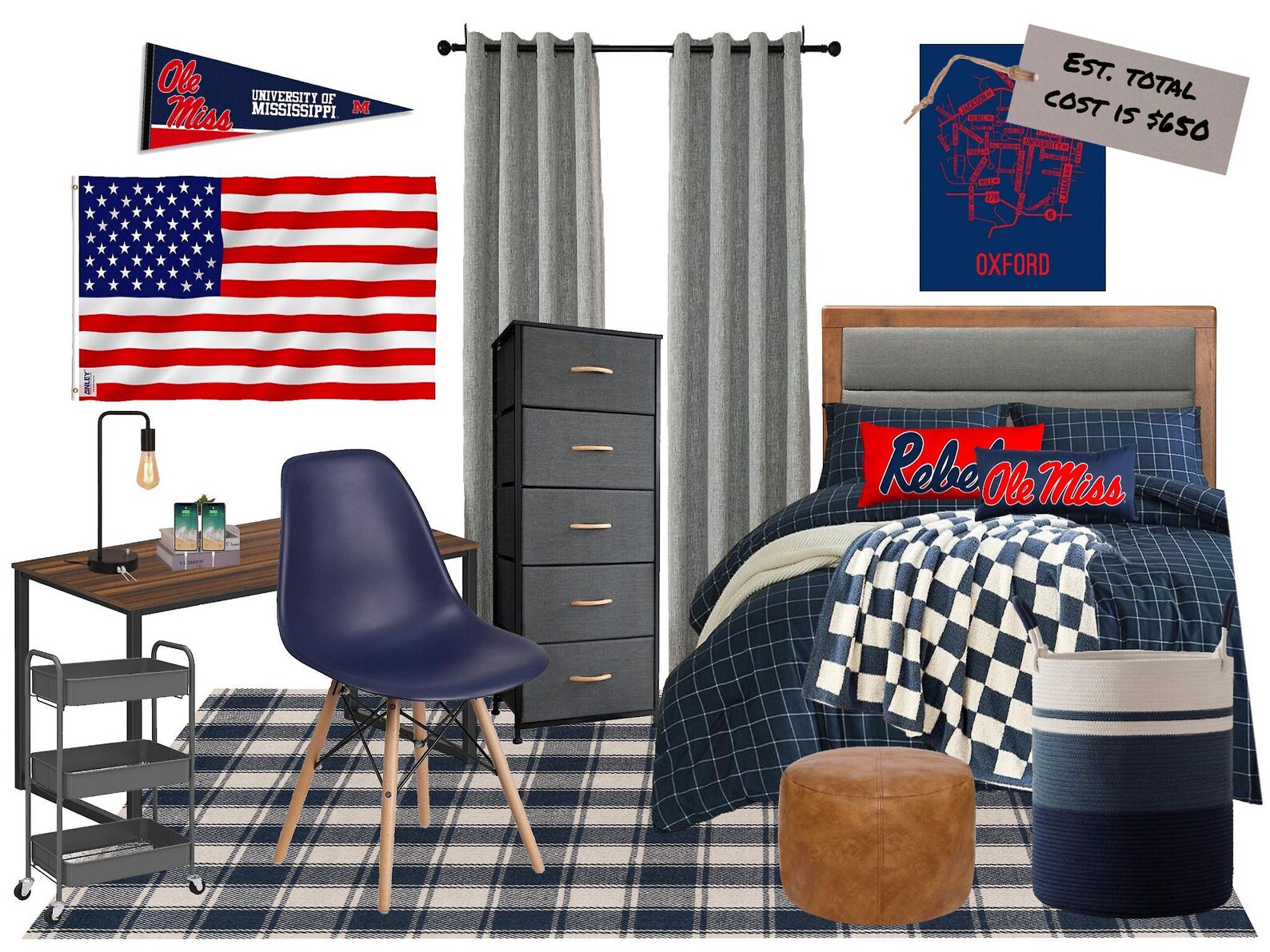 Ole Miss Dorm Room Design - Etsy