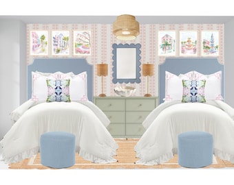 Charleston Preppy Colorful Dorm Room