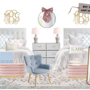 Love Shack Fancy Bow Dorm Room Design