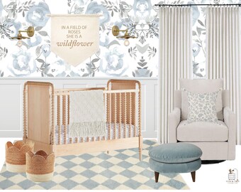 Blue Flower Nursery Design