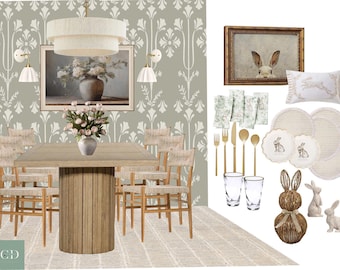 Decorating Table for Easter/Spring