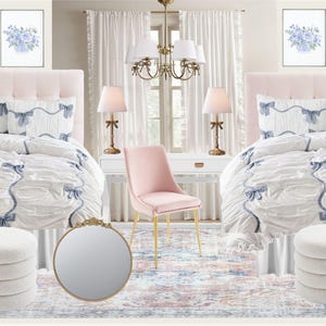 Fancy slaapzaalontwerp met blauw lint Love Shack