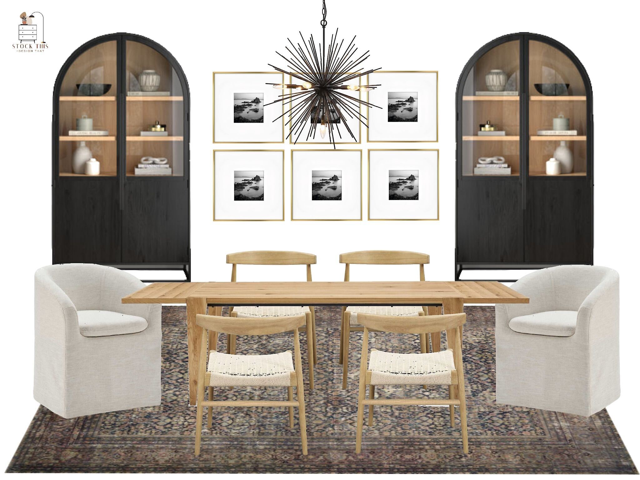 Transitional Modern Dining Room Design - Etsy