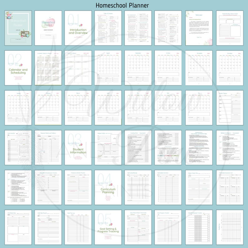 2026-2027 Homeschool Planner Bundle: 144 Printable Pages (digital ...