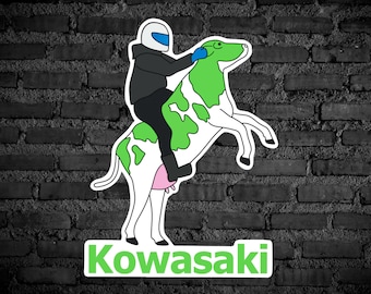 Kawasaki Kowasaki Weatherproof Vinyl Sticker: Hand-Cut, Multiple sizes