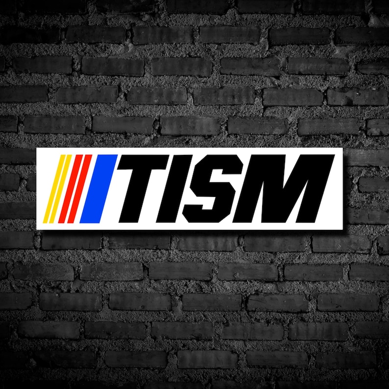 Nascar inspired Autism Awareness Weatherproof Glossy Sticker, Tism Sticker bild 1