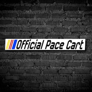 Pace Racing Sticker Nascar Official Pace Car Sticker: Weatherproof Glossy Vinyl Sticker - Etsy