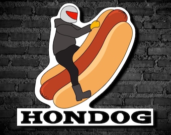 Honda Hondog Motorcycle, Dirt bike, Motocross Weatherproof Vinyl Sticker: Hand-Cut, Multiple sizes