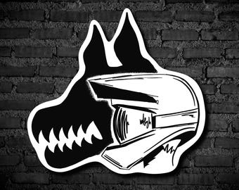 Motorcycle Dirt Bike Helmet Weatherproof Vinyl Sticker: Hand-Cut, Multiple sizes