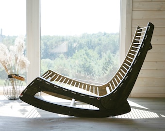Lounge rocking chair (ash-tree)