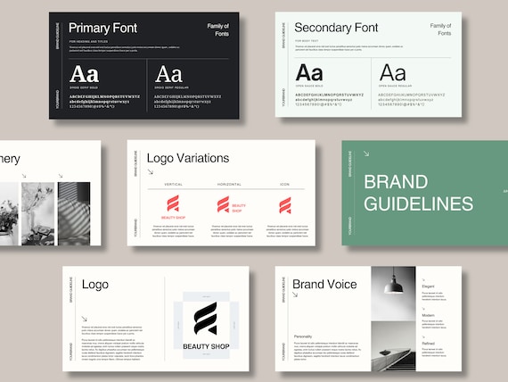 Nova | Brand Guidelines Brand Strategy Brand Presentation Slide Deck Template Marketing Strategy Canva Presentation Pitch Deck Template
