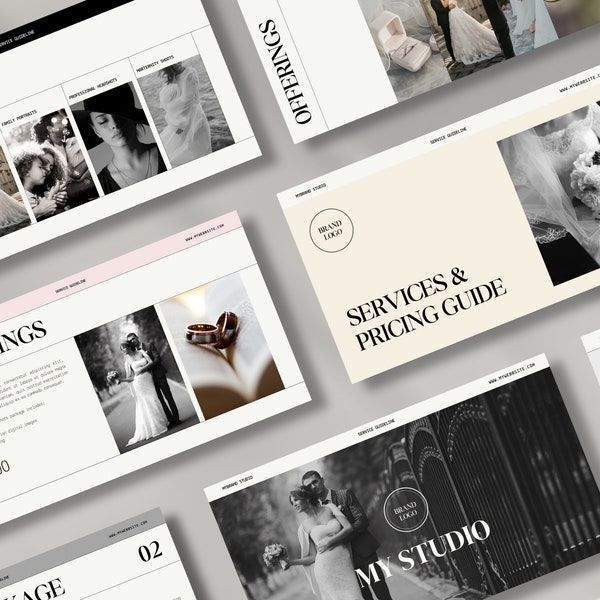 Paris | Photographer Pricing Guide Template Services and Pricing Guide Canva Wedding Photographer Service Guide Wedding Photography Pricing