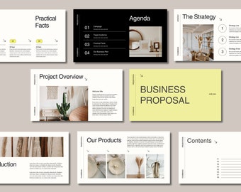 Luna | Project Proposal Canva Template Business Proposal Pitch Deck Brand Proposal Presentation Slides Presentation Deck Minimalist Slides