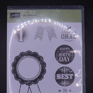 Stampin' UP! Blue Ribbon Cling Mount Stamp Set