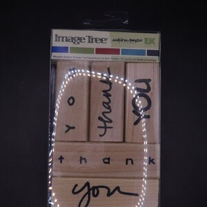 Image Tree Melissa Baxter Designs Thank You Rubber Wooden Stamps from EK Success (NIP)