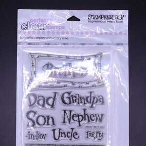 Perfectly Clear Stamps by Stampendous! - Masculine Monikers