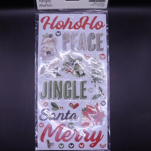 Pegatinas de espuma de Simple Stories: Navidad rústica vintage sencilla