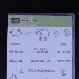 Juego de sellos Barnyard Babies de STAMPIN UP