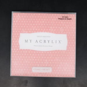 Proche de mon coeur Set de tampons My Acrylix La paix sur la terre D1243