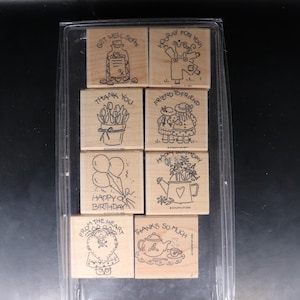 Stampin' UP! Nice N' Easy Notes-stempelset - gepensioneerd, vintage
