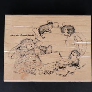 Stampendous House Mouse Kamille Nickerchen HMR26 Holzstempel, 2007, RARE, HTF