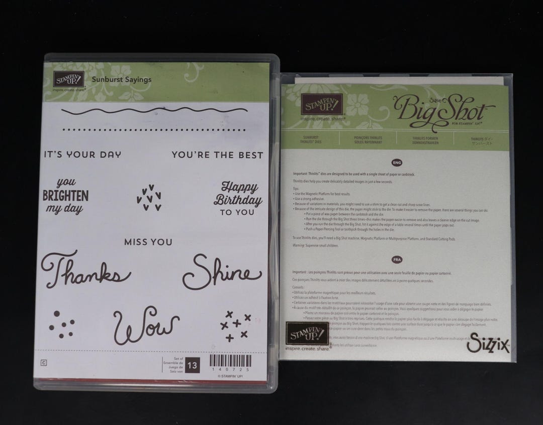 STAMPIN UPのサンバーストセッティングスタンプ＆ダイセット - Etsy 日本