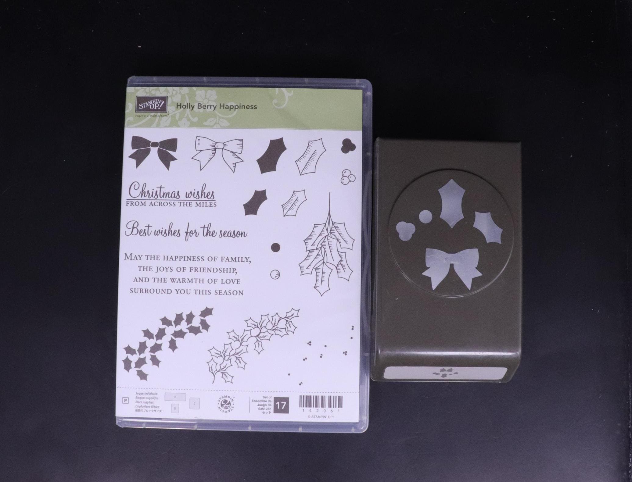 Stampin' Up! Holly Berry Stamp Set & Builder Punch - Etsy