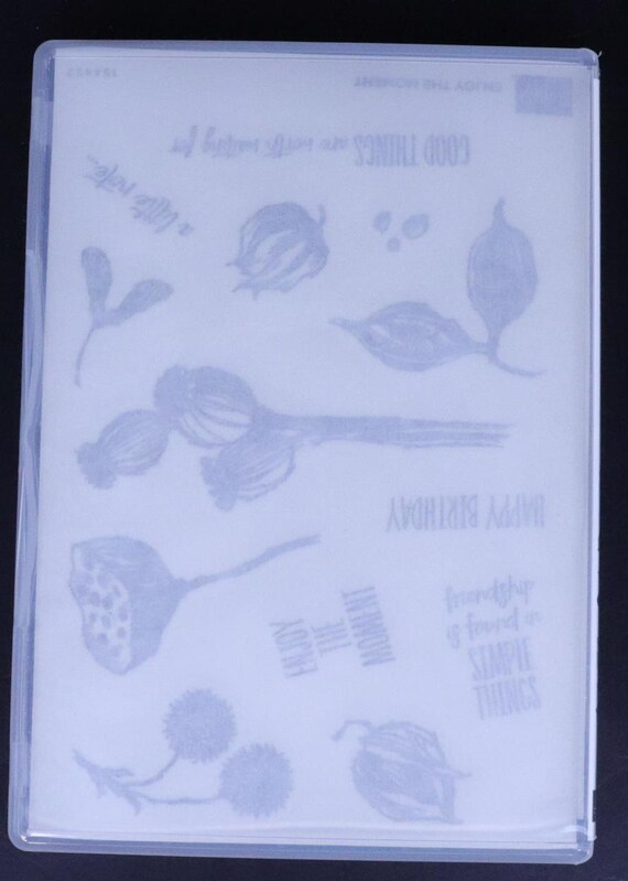 Timbro Trasparente In Gomma 'Enjoy The Simple Things' 11x15 Cm: Per Scrapbooking E Biglietti Fai Da Te - 2